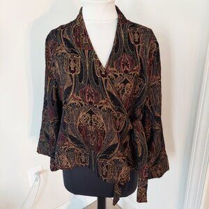 Sahara vintage jacquard wrap jacket size M/L 97% Cotton